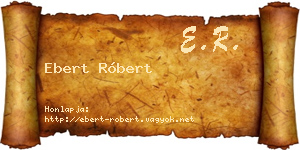 Ebert Róbert névjegykártya